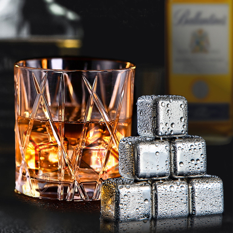 Stainless Steel Ice Cubes Reusable Chilling Stones for Beer