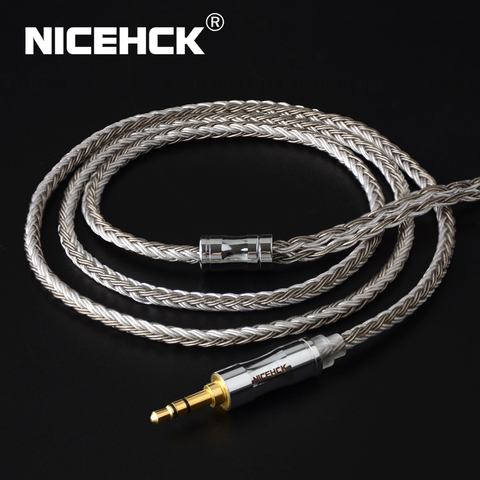 NICEHCK C16-4 16 Plug MMCX Core Silver Plated Cable 3.5/2.5/4.4mm Plug MMCX/2Pin/QDC/NX7 Pin For QDC C12 ZSX V90 TFZ NX7 Pro/DB3 ► Photo 1/6