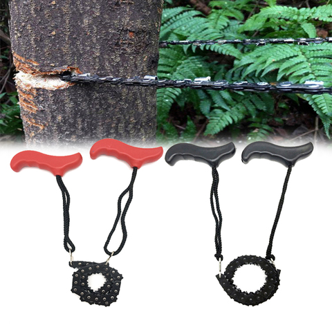 Handle Chainsaw Woodworking Pocket Chain Saw Heavy Duty Manganese Survival Wire Saw Foldable Outdoor Handle Saws ► Photo 1/6