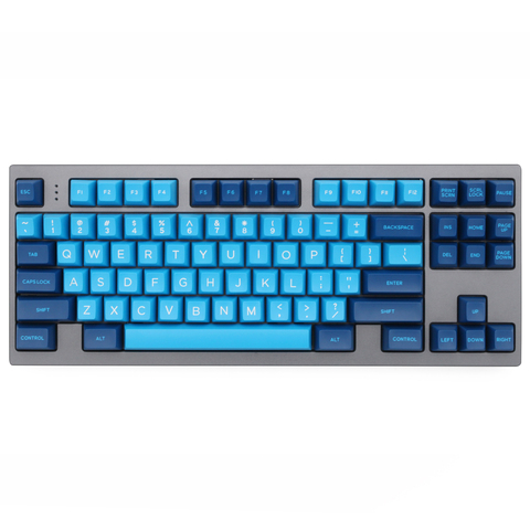 Domikey SA abs doubleshot keycap set  Blue Wave SA for mx stem keyboard poker 87 104 gh60 xd64 xd68 xd84 xd87 bm60 bm65 bm68 ► Photo 1/6