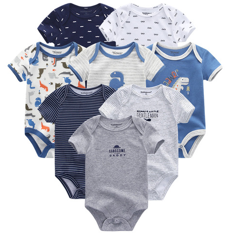 8pcs Newborn Baby Boy Clothes Breathable Cotton Short Sleeve Romper Clothing For Boys Girls Cute Cartoon jumpsuits Summer Newest ► Photo 1/6