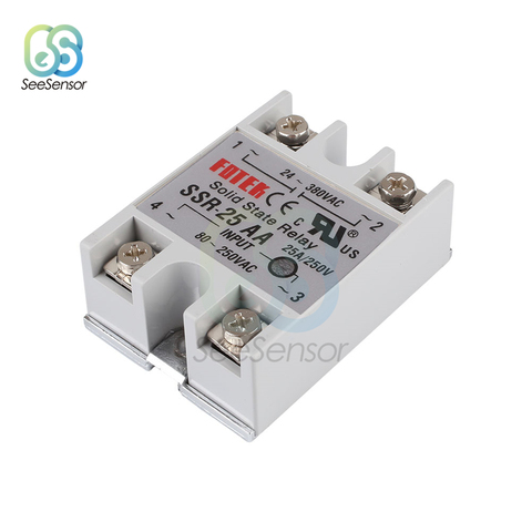 Solid State Relay SSR-10AA SSR-25AA SSR-40AA 10A 25A 40A 80-250V AC TO 24-380V AC SSR 10AA 25AA 40AA ► Photo 1/6