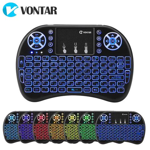 VONTAR i8 Wireless Keyboard Russian English Hebrew Version i8+ 2.4GHz  Air Mouse Touchpad Handheld for Android TV BOX  Mini PC ► Photo 1/6