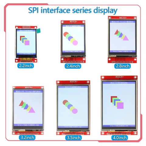 SPI serial port seriesctouch  2.2/2.4/2.8/3.2/3.5/4.0 inch TFT LCD screen module  for  stm32 Development Board ► Photo 1/6