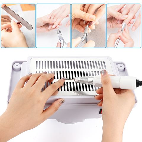 Nail Vacuum Cleaner Nail Table Fans Suction Dust Collector 3 Bags Nail Art Professional Salon Manicure Pedicure Art Equipment ► Photo 1/6