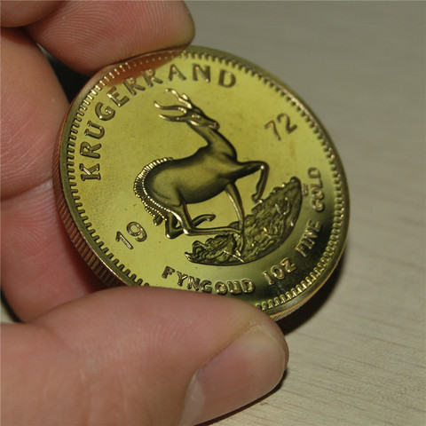 1OZ .999 Fine Gold Plated SA Krugerrand Gold Clad Coins 1972 No copy,30pcs.lot free shipping ► Photo 1/6