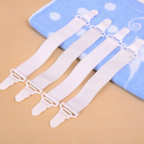 4PCS/Set Elastic Bed Sheet Mattress Cover Blankets Grippers Clip Holder Fasteners Kit Home Textiles Accessories ► Photo 1/6