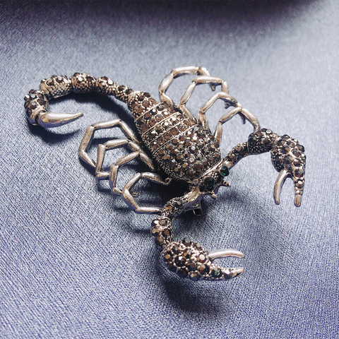 muylinda Scorpion Rhinestone Brooch Pin Women Metal Pin Scarf Clip Accessories Pins And Brooches ► Photo 1/6