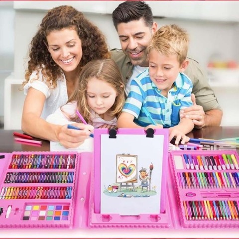 Children Kids Colored Pencil Artist Kit Set Painting Crayon Marker Pen Brush Drawing Tools Set Kindergarten Supplies Kids Gift ► Photo 1/5