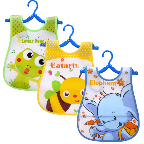 3 PCS/Lot Waterproof Baby Bibs for Infant Toddler Boys Girls Sleeveless Feeding Apron Cartoon Animals Child Kids Bib ► Photo 1/6