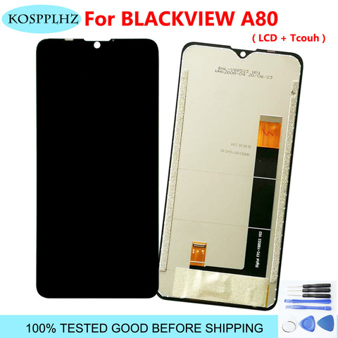 Black For Blackview A80 Full LCD DIsplay + Touch Screen Glass Sensor Assembly 100% Sensitive touch BLACKVIEW A 80 Mobile + Tools ► Photo 1/6