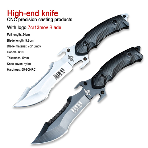 WIND Multifunctional camping knife, outdoor tactical straight knife, survival military knife, trident knife ► Photo 1/6