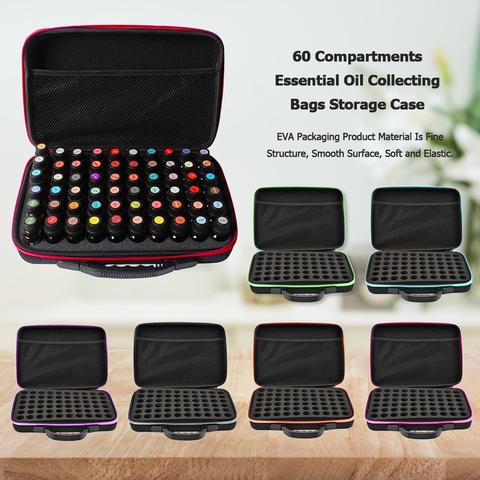 60 Bottles Essential Oil Case 15ml Essential Oil Collecting Bags Travel Portable Carrying Cases Nail Polish Storage Bag ► Photo 1/6