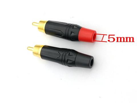 20pcs/100pcs Copper Gold Plated RCA Male Plug soldering connector adapter ► Photo 1/6