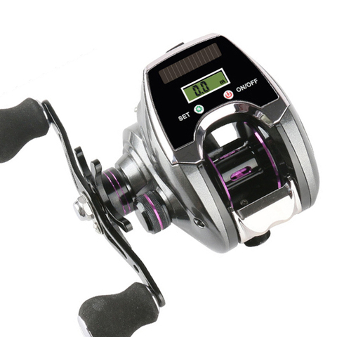 Solar Charging Board Electric Baitcasting Fishing Reel Digital Display Line Counter Wheel Speed Ratio 8.0:1 Super Magnetic Brake ► Photo 1/6