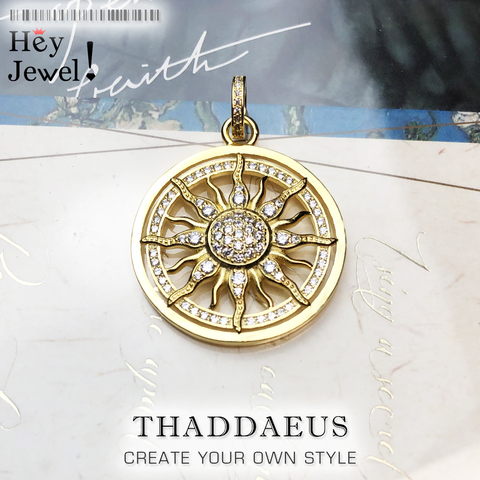 Pendant Gold Color Amulet Sun,2017 Fashion Glam 925 Silver Jewelry Thomas Sterling Necklace Accessories Gift For Ts Men Woman ► Photo 1/6