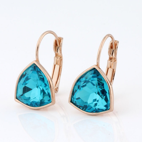 2022 trend Crystals Earrings 585 Rose Gold Color Plated Earrings Charm Women's earrings Valentines' Day Jewelry Gift ► Photo 1/6