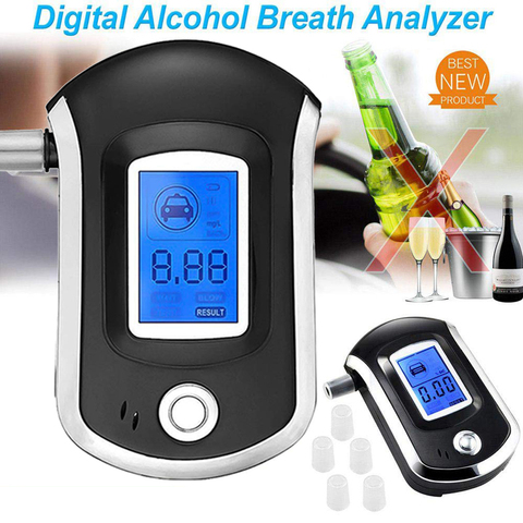 Police Professional Digital Breath Alcohol Tester Breathalyzer With LCD Dispaly Alcohol Testing BAC ► Photo 1/6
