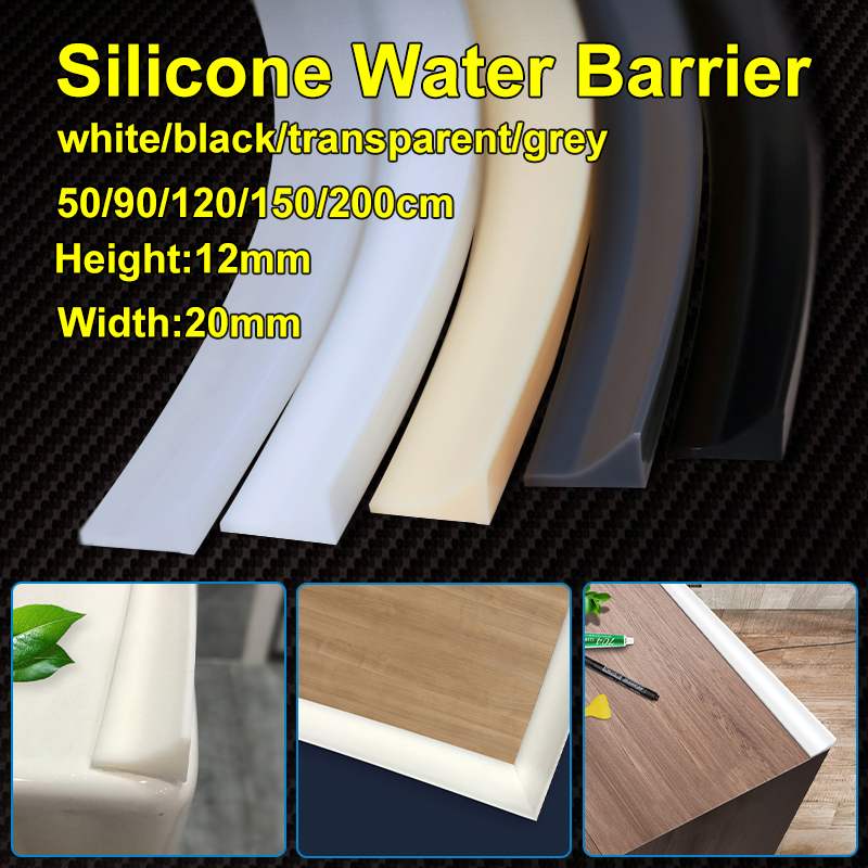 Self-Adhesive Shower Threshold Seal – 200cm Water Barrier Strip, Black TPE Splash Guard For Walk-in Showers, Wet/Dry Separation