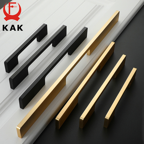 KAK Black Cabinet Handles Solid Aluminum Alloy American Style Kitchen Cupboard Pulls Drawer Knobs Furniture Handle Hardware ► Photo 1/6