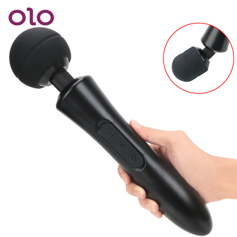 OLO Body Massage Vibrator 20 Frequency 8 Speed Huge Head AV Rod Powerful Magic Wand Vibrator Sex Toys for Women ► Photo 1/6