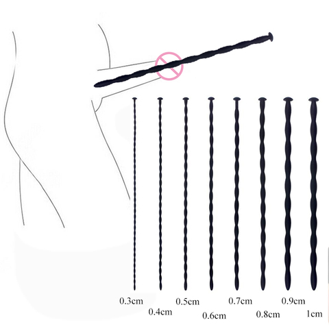 30cm Silicone Urethral Stretcher Catheter Dilator Enhancer Sex Toys For Man Flexible Urethral Sound Beads Plug Masturbation Rod ► Photo 1/6