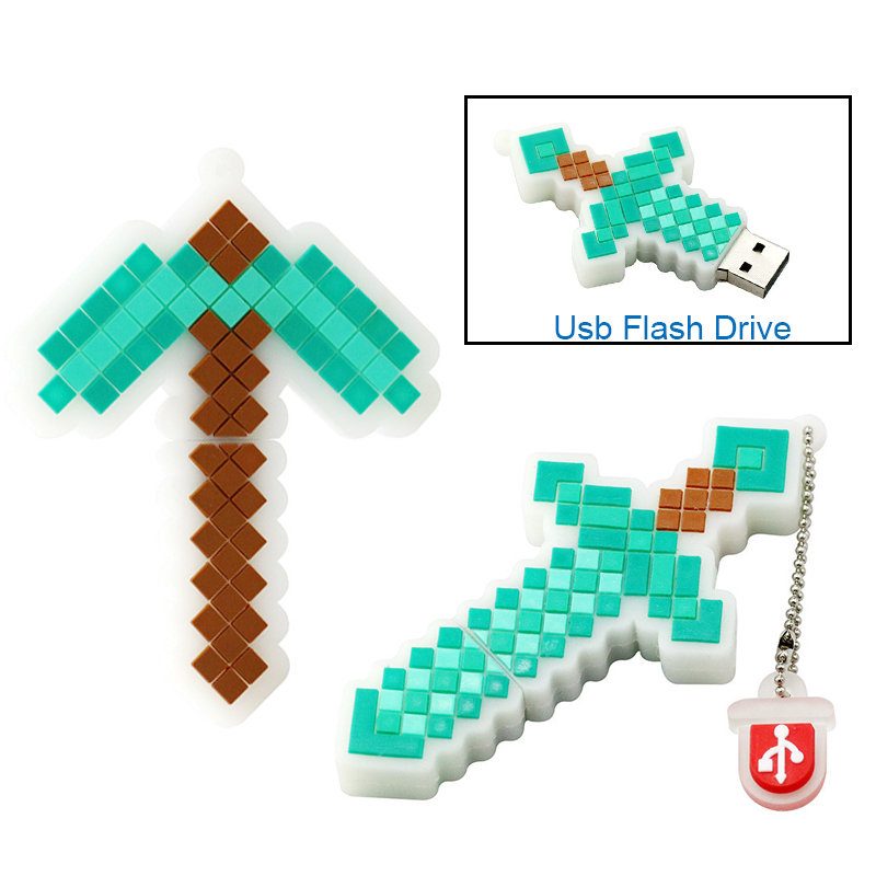 Pendrive Cartoon Game Diamond Sword Usb Flash Drive Thumdrive Cle Usb Memoria Stick 8gb 16gb 32gb 64gb Flash Card Gift For Child Price History Review Aliexpress Seller Aegis