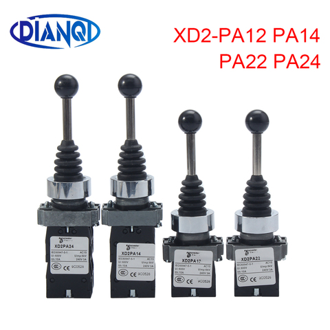 XD2-PA12 PA14 Latch 2NO 2 Position rocker joystick controller spring return Rotary Cross Switches reset PA22 PA24 4NO 4 Position ► Photo 1/5