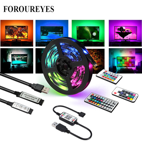 5V USB RGB Tape DIY Colorful 30LEDS/M SMD 5050 Flexible Bluetooth 3/17/24/44 Keys Waterproof TV Backlight Led Strip ► Photo 1/6