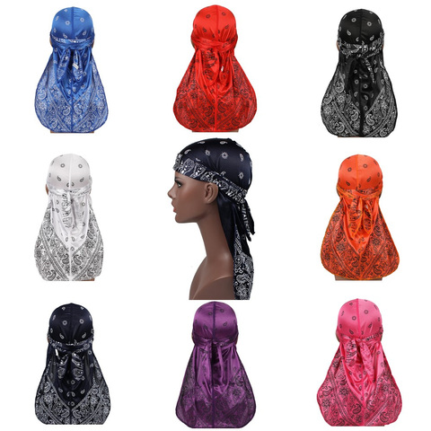 Velvet Durag Premium Men's Doo Rag Hats Silky Wave Cap Designer Style