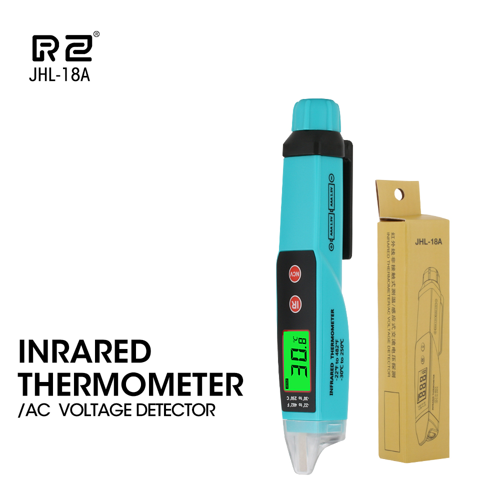 RZ Digital NonContact Thermometer AC Voltage Detector Infrared Thermometer Voltage Pen Type