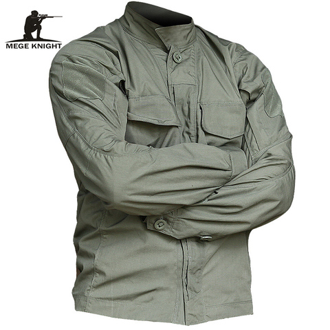 MEGE Brand Tactical Jacket Shirt Military Army Clothing Camouflage Multi Pockets Spring Summer Male Combat Outwear Rip stop ► Photo 1/6