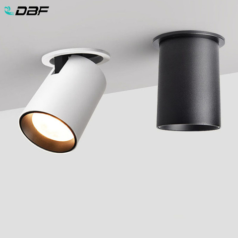 [DBF]Foldable LED Ceiling Recessed Light 7W 12W LED Spot Lights Living room TV background wall Aisle Ceiling COB Downlight ► Photo 1/6