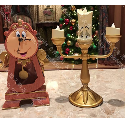 beauty and the beast clock and candlestick