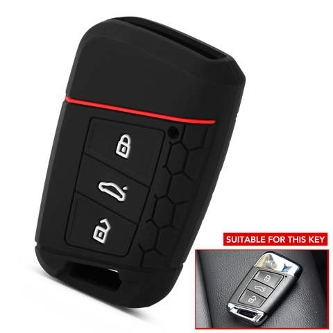 Silicone Key Case Cover For VW PASSAT B8 For Skoda Kodiaq Superb A7 2015 2016 2017 2022 Keyless Fob Shell Skin Holder ► Photo 1/5