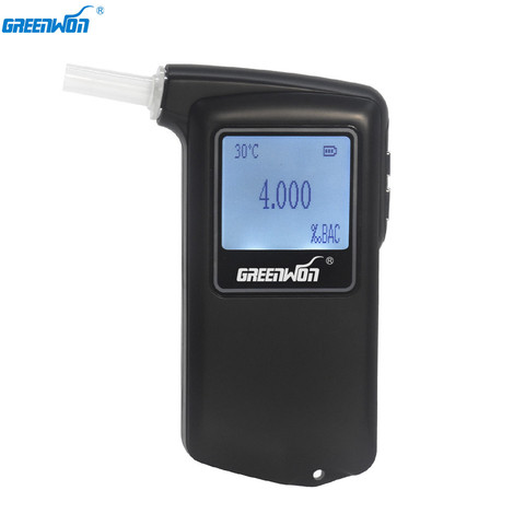 GREENWON High Accuracy Prefessional Police Digital Breath Alcohol Tester Breathalyzer AT868F Freeshipping Dropshipping ► Photo 1/6