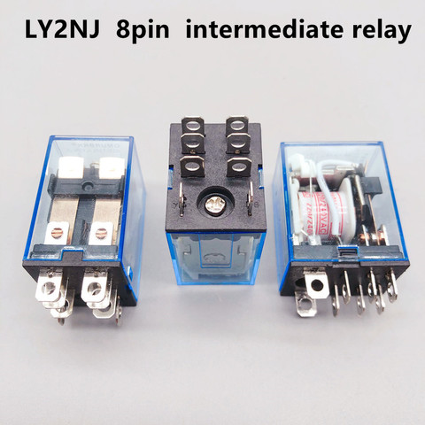 1ps Relay LY2NJ Coil DC12V/24V AC110V/220V HH62P JQX-13F10A 220V Miniature Coil Generalelectromagnetic intermediate relay switch ► Photo 1/5