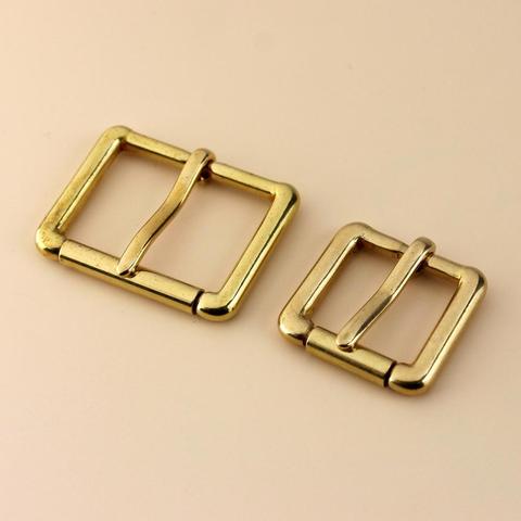 Brass Metal Heel Bar Buckle End Bar Roller Buckle Rectangle Single Pin for Leather Craft Bag Belt Strap 4 sizes available ► Photo 1/6