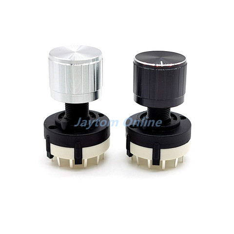 1pc RS26 3 Pole 4 Position Selectable Band Rotary Channel Selector Switch With Caps Single Deck Rotary Switch Band Selector ► Photo 1/6