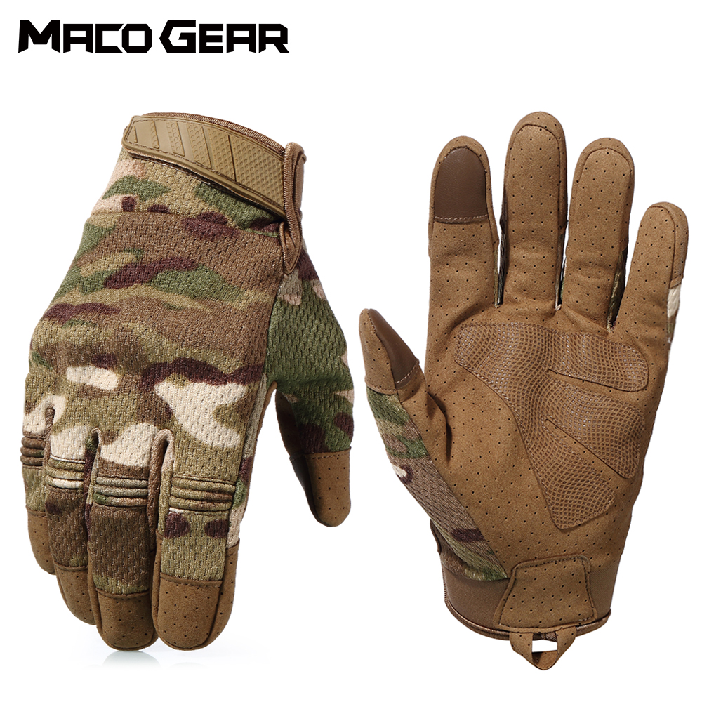 Outdoor Sport Armed Military Tactical Gloves For Hunting Bicycle Camouflage 