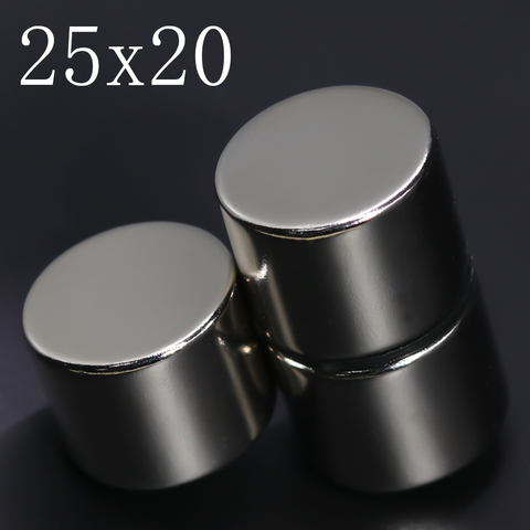 1/2/5 Pcs 25x20 Neodymium Magnet 25mm x 20mm N35 NdFeB Round Super Powerful Strong Permanent Magnetic imanes Disc 25x20 ► Photo 1/6