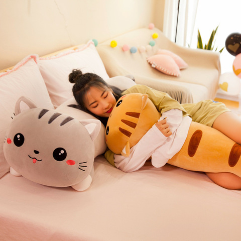 50/130 cm long cat pillow plush toy soft stuffed plush animal kids  gift home decor girl gift WJ290 ► Photo 1/6