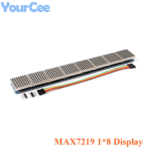 MAX7219 Display Module 8*8 Dot Matrix LED 8 in one Red Common Cathode Digital Tube Control Module With Cable For Arduino ► Photo 1/5