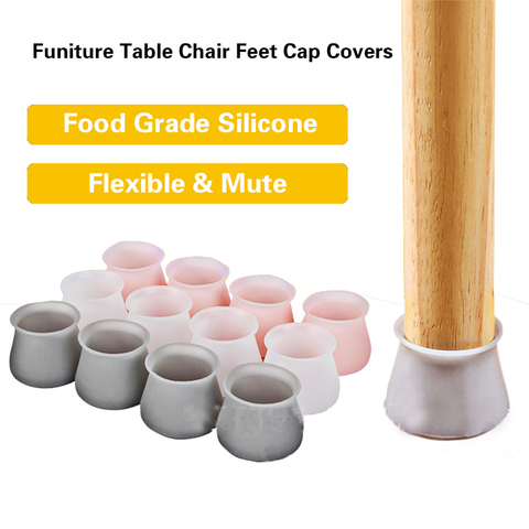 4/8/16pcs Table Chair Legs Silicone Caps Funiture Feets Protector Covers Non-slip Table Leg Caps Foot Protection Bottom Covers ► Photo 1/6