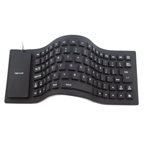 85-key Computer Keyboard Silicone Mute Soft Keyboard USB Wired Keyboard Portable Mini Laptop Pc Folding Waterproof Keyboard ► Photo 1/6
