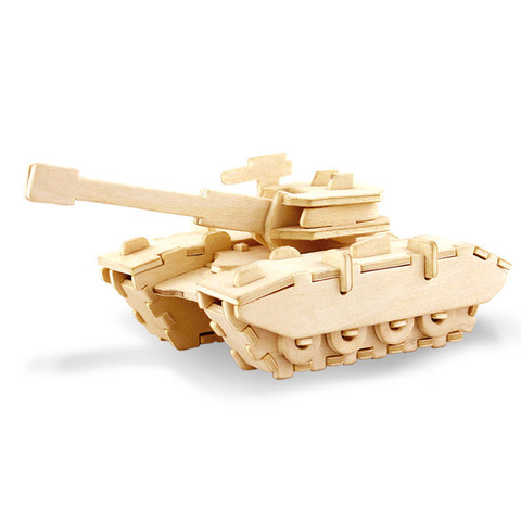 Kids 3D Wooden Puzzle Toy Military Series Tank Vehicle Animals Model Set Creative Assembled Education Toys For Children ► Photo 1/6