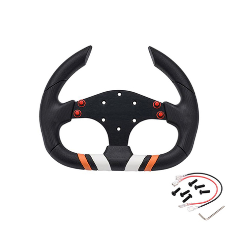 car Sport steering wheel racing type High quality universal 12.5inches 310MM Aluminum+PU with logo ► Photo 1/4