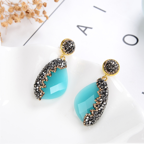 11 Style Luxury Geometric Drop Earrings For Women Girls 2022 Charm Rhinestone Dangle Earring Ladies Wedding Jewelry Gifts ► Photo 1/6