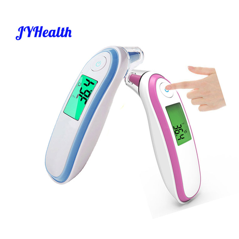 JYHealth Medical Household Infrared Digital Ear and Forehead Non-contact Laser Body Thermometer LCD Baby Adult Fever Temperature ► Photo 1/6