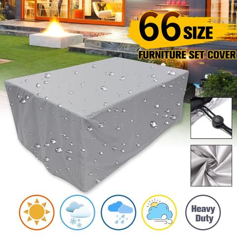 General size Silver  Garden Furniture Covers 210D Oxford Fabric Waterproof Anti-UV Patio Protectors Outdoor Furniture Covers ► Photo 1/6